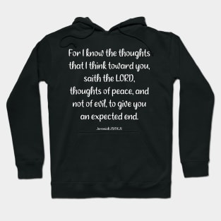 Jeremiah 29:11 Bible Verse KJV Text Hoodie